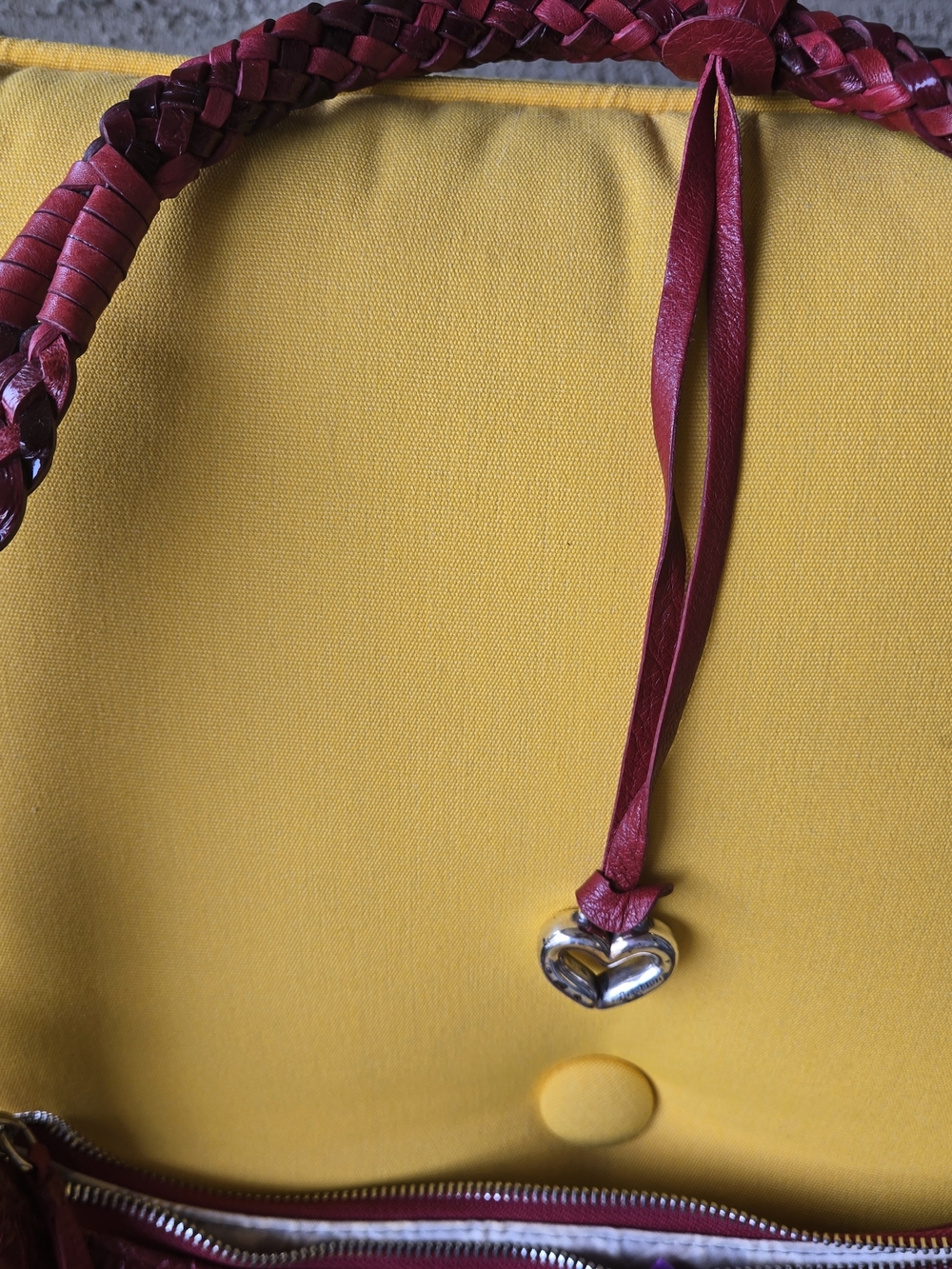Brighton Croc-Embossed Shoulder Bag in Deep Wine - Picture 3 of 12